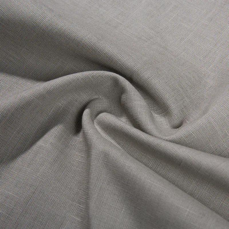 JCB1423 Grey Semi-Bleached Fake Line Cotton Bamboo Blend Fabric for Pants and Shirts